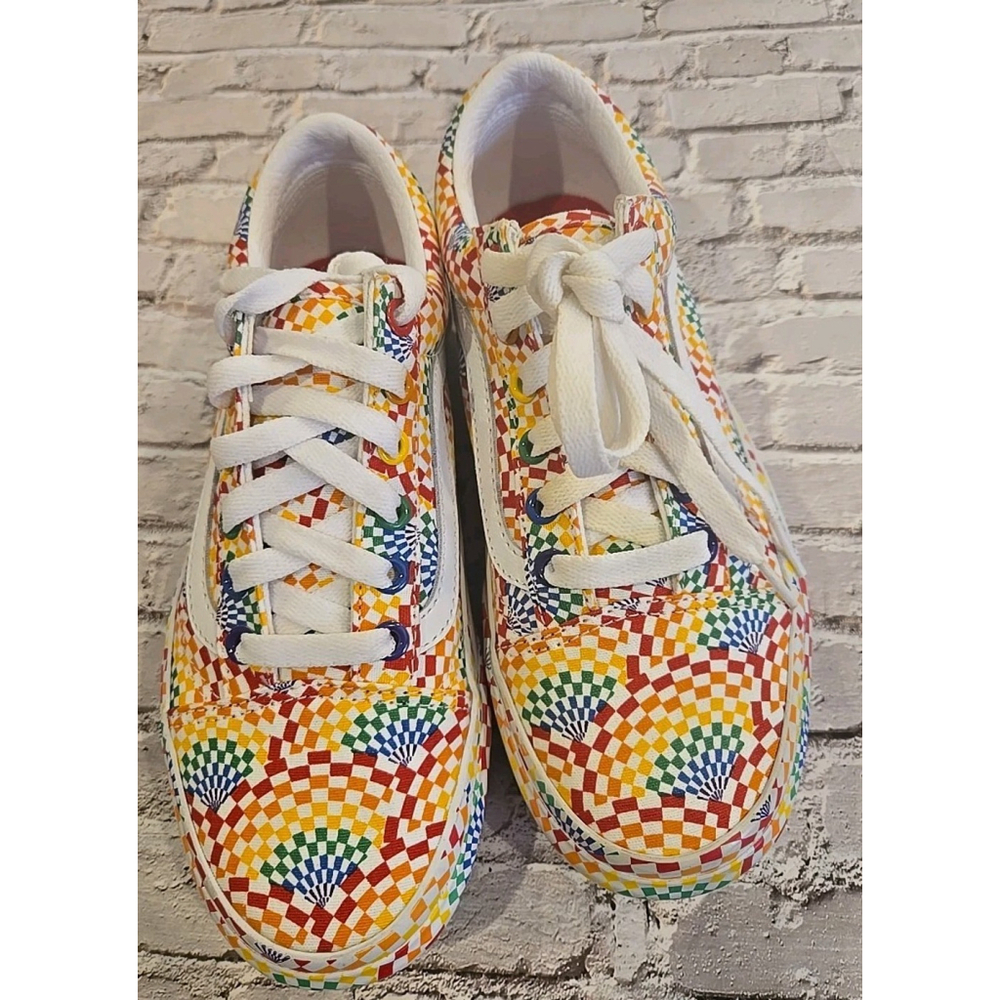 Vans Old Skool Pride Platform Skate Shoes Multi Color, Women's 6.5, EUC (102) - Picture 3 of 8